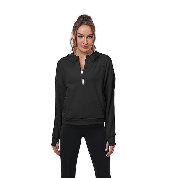 Women's Half Zip Hoodie Long Sleeve