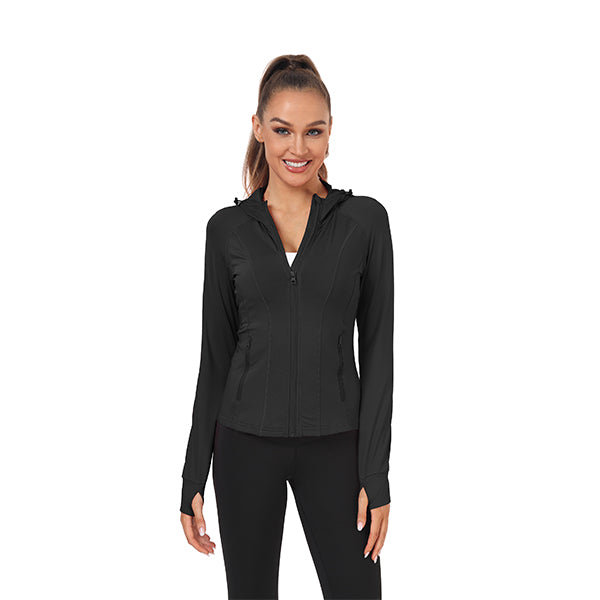 Women's Zip Jacket Hooded Running Sportswear